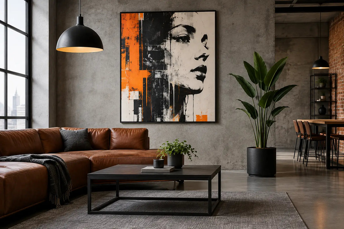 Kunst voor industrieel interieur met urban edge