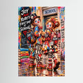 Joy And Ruby’s First Day At School print on canvas