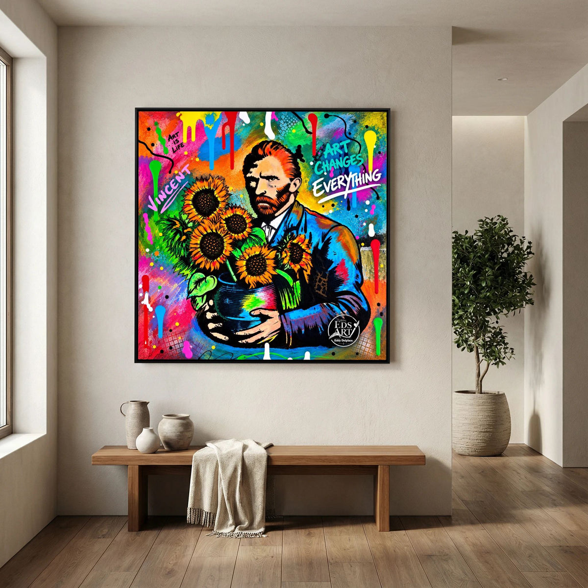 Art Changes Everything print op canvas