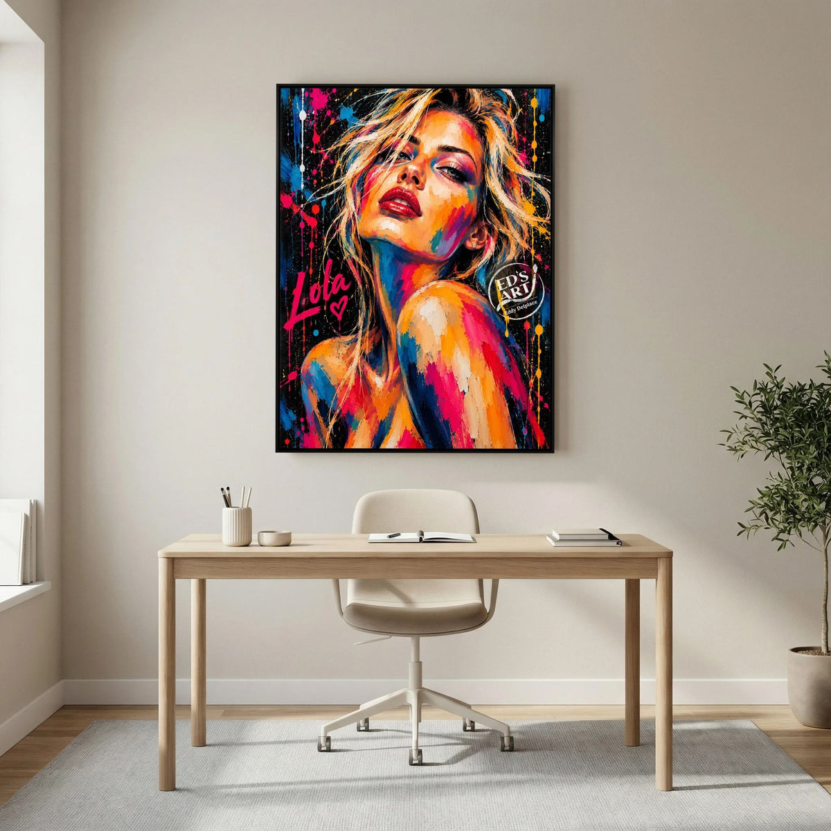 Lola print op canvas