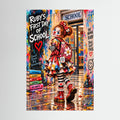 Ruby’s First Day At School print on canvas