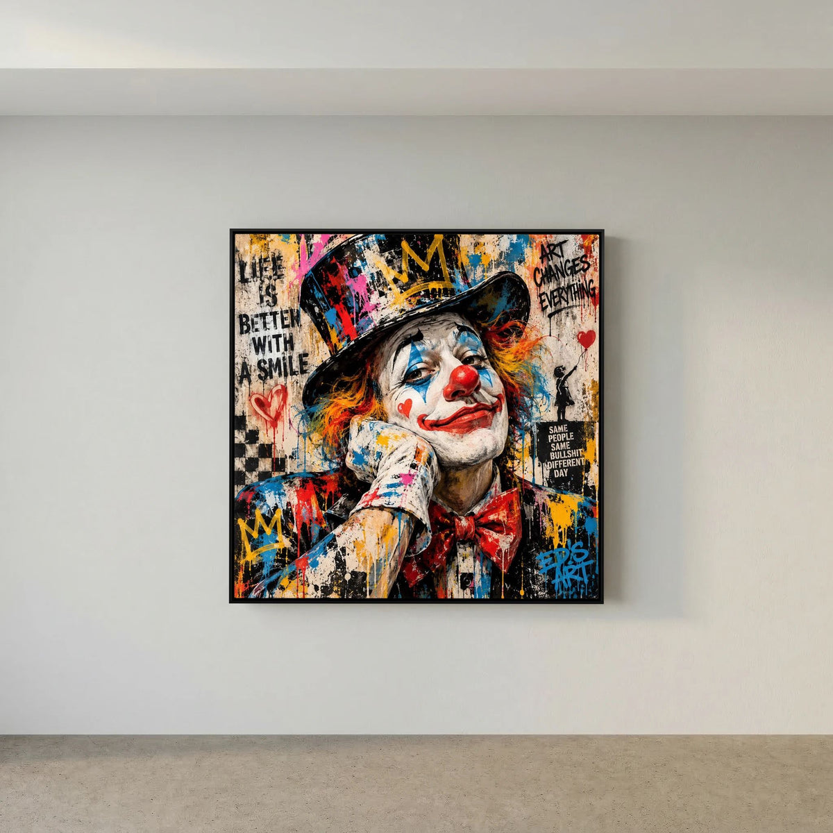 Joy The Rebel print on canvas