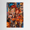 Judy And Ruby Halloween print on canvas