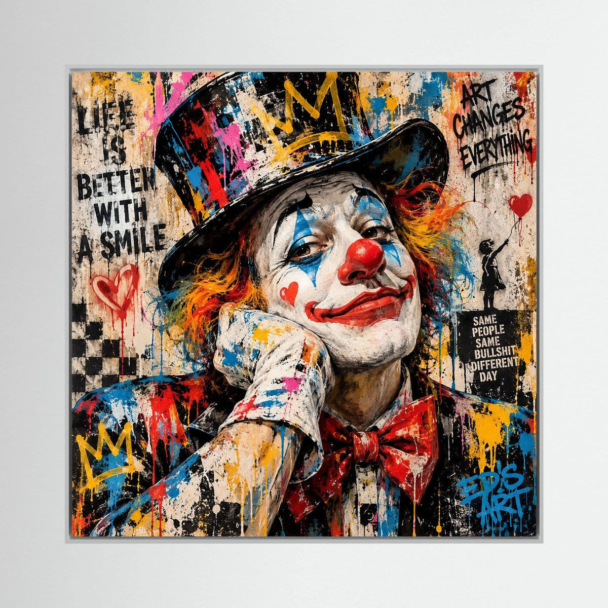 Joy The Rebel print on canvas