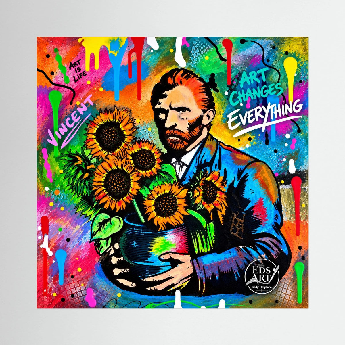 Art Changes Everything print op canvas