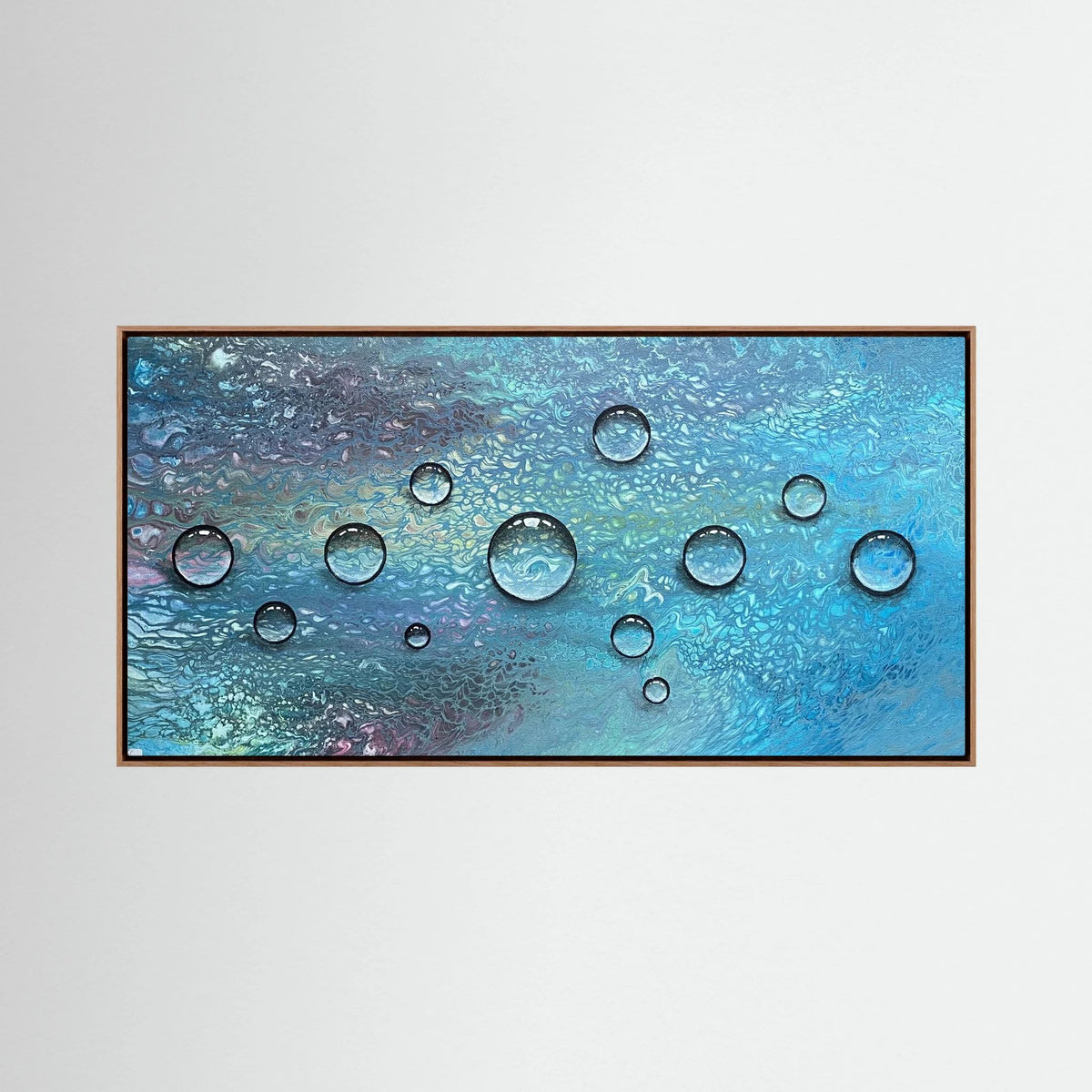 Waterdrops print on canvas