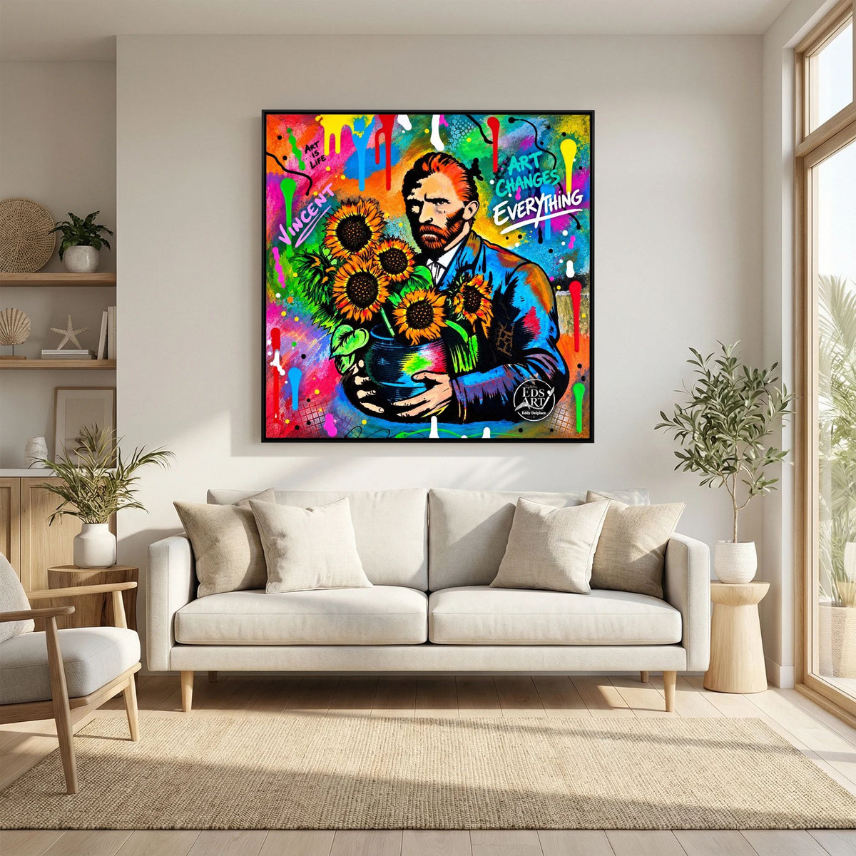 Art Changes Everything print op canvas