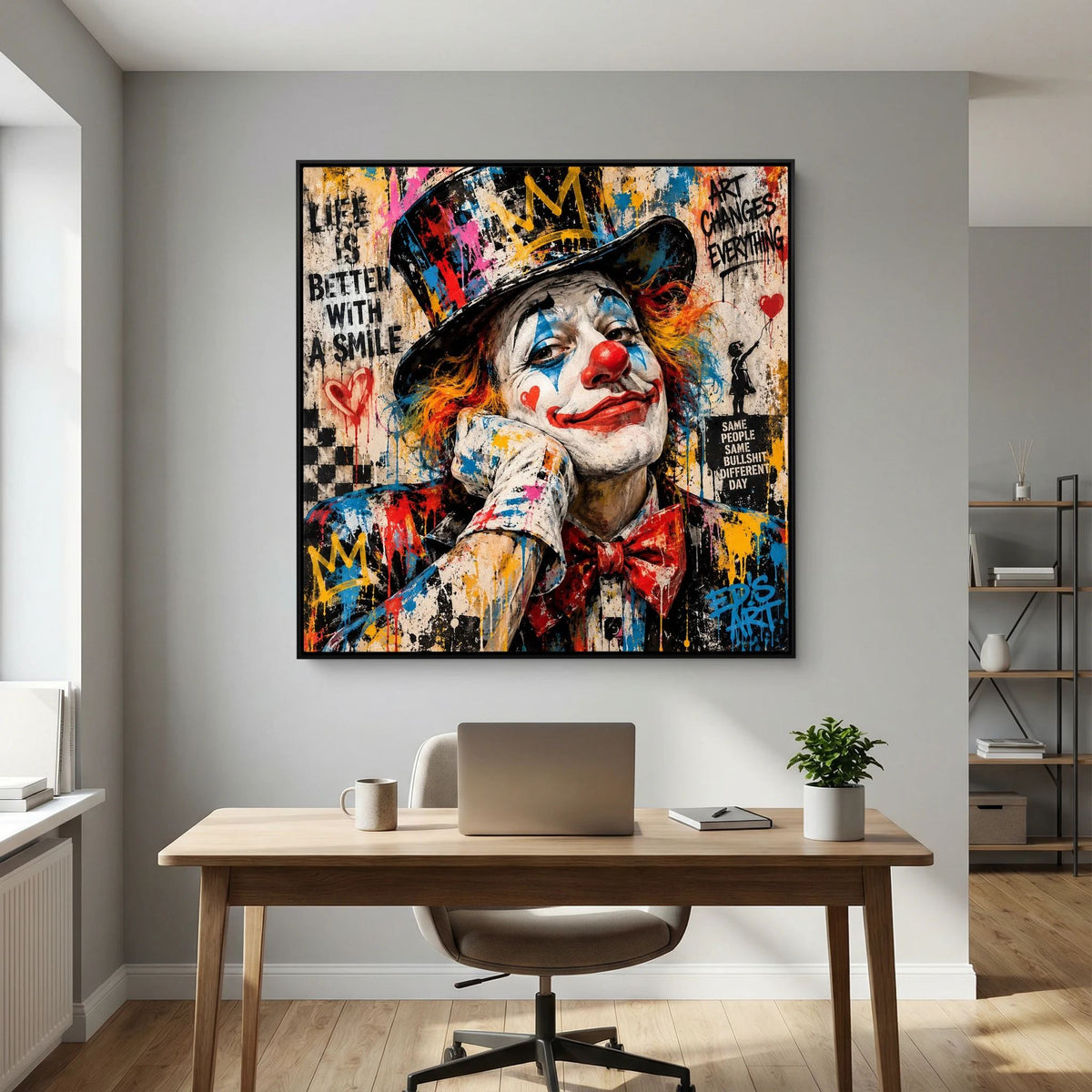 Joy The Rebel print on canvas