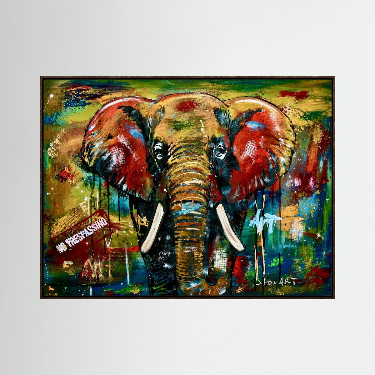 No Trespassing print on canvas