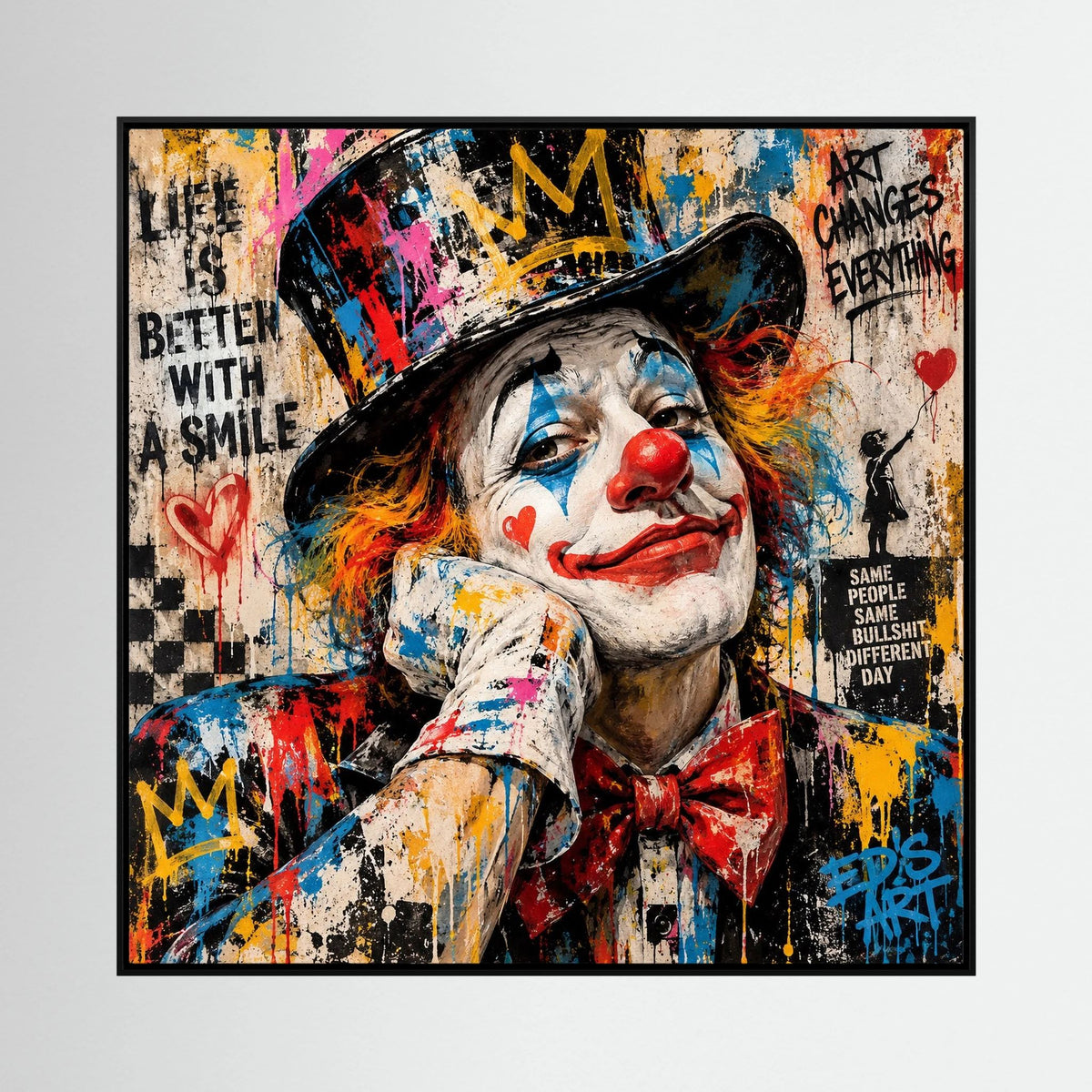 Joy The Rebel print on canvas