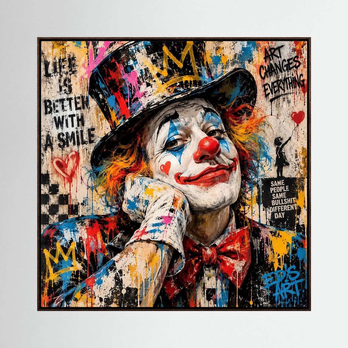 Joy The Rebel print on canvas