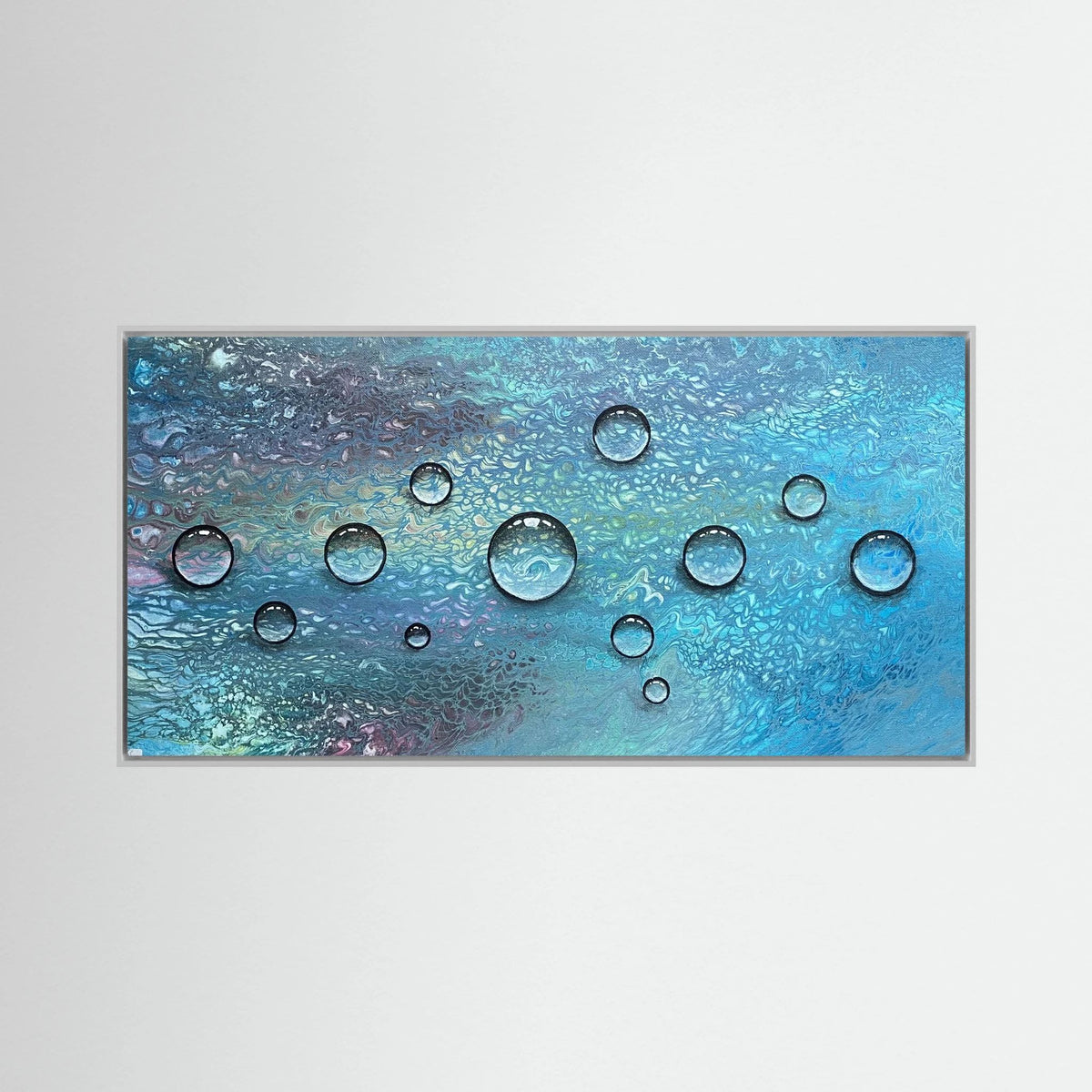 Waterdrops print on canvas
