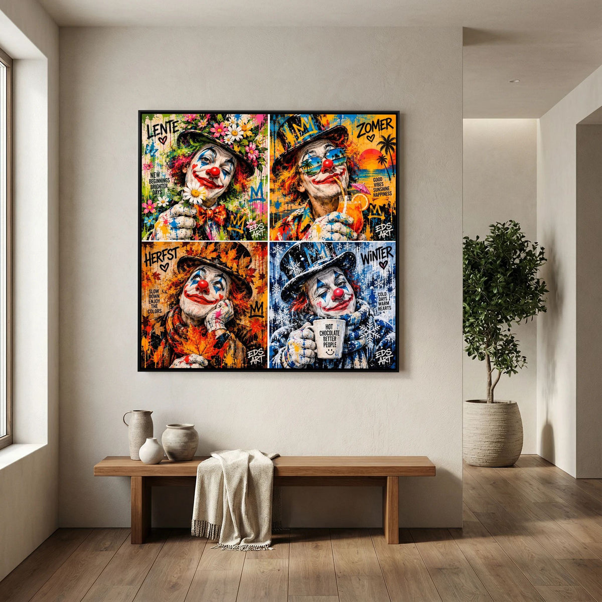 Four Seasons of Joy - print on canvas